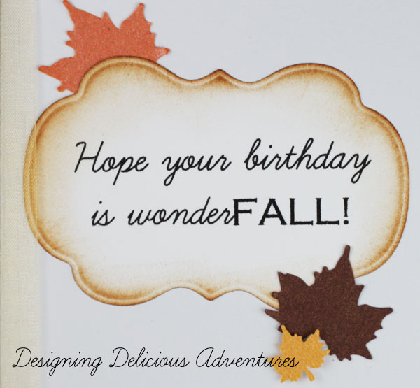Autumn Handmade Card Saying
