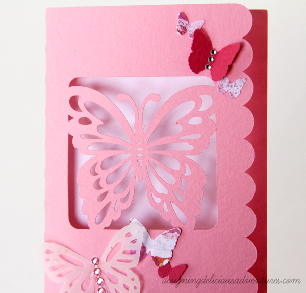 Spring Butterfly Card Detail